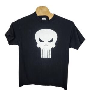 Vtg 90s Mens Marvel Comics 1999 The Punisher Short Sleeve T-Shirt Black Large L